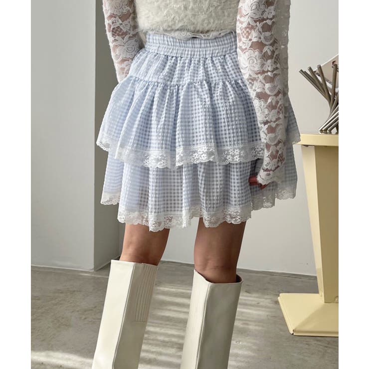 ギンガムチェックティアードミニスカート | Jewelobe | 詳細画像16 