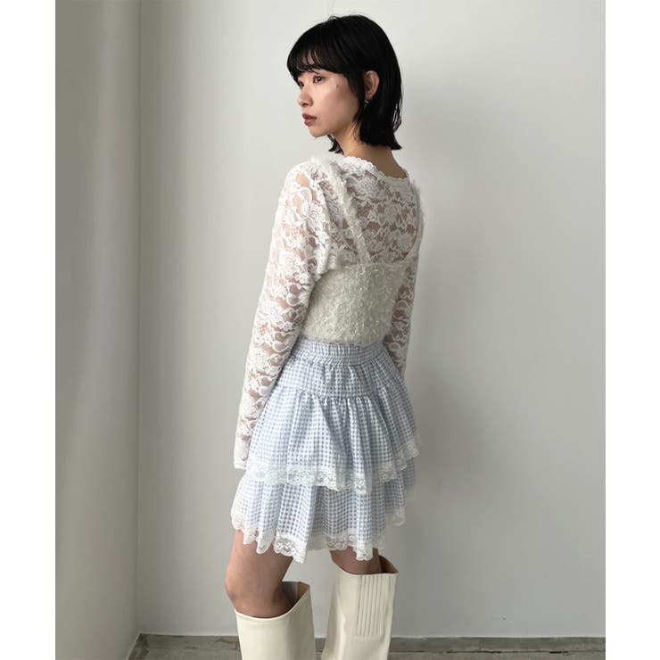 ギンガムチェックティアードミニスカート | Jewelobe | 詳細画像24 