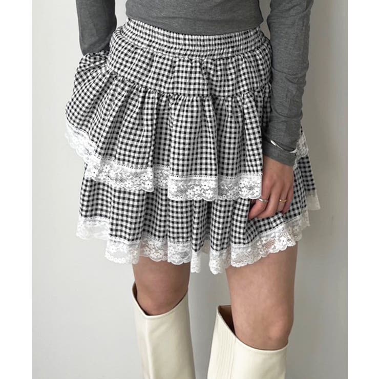 ギンガムチェックティアードミニスカート | Jewelobe | 詳細画像30 