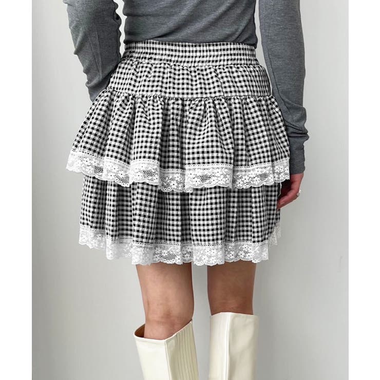 ギンガムチェックティアードミニスカート | Jewelobe | 詳細画像31 