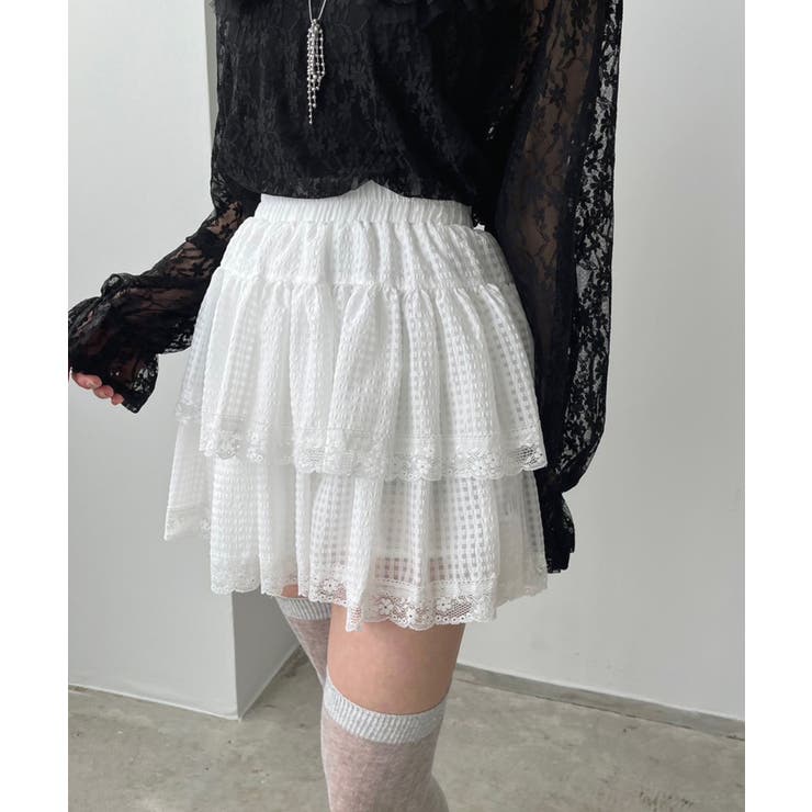 ギンガムチェックティアードミニスカート | Jewelobe | 詳細画像4 