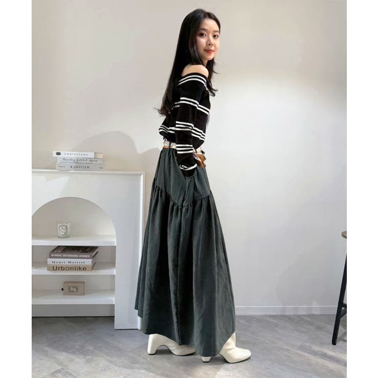 【スカーフセット】スエードタッチティアードマキシスカート | Jewelobe | 詳細画像21 