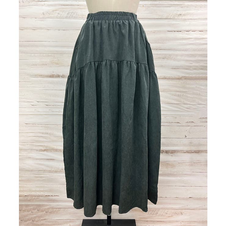 【スカーフセット】スエードタッチティアードマキシスカート | Jewelobe | 詳細画像22 