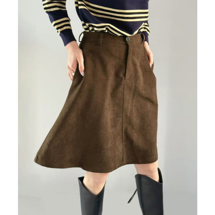 コーデュロイフレアミディスカート | Jewelobe | 詳細画像2 