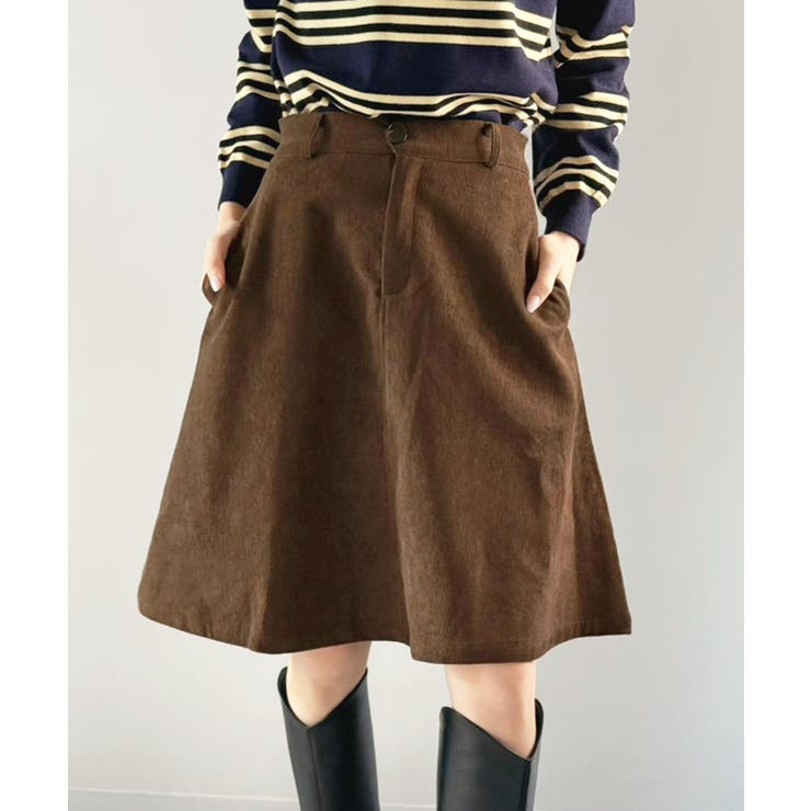 コーデュロイフレアミディスカート | Jewelobe | 詳細画像4 