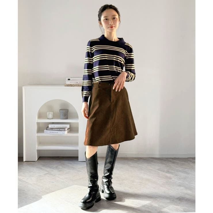コーデュロイフレアミディスカート | Jewelobe | 詳細画像6 