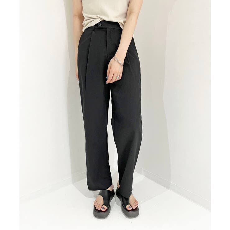 【柄と素材が選べる】ハイウエストセミワイドタックパンツ | Jewelobe | 詳細画像18 