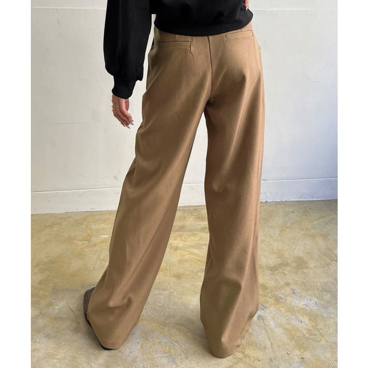 【柄と素材が選べる】ハイウエストセミワイドタックパンツ | Jewelobe | 詳細画像25 