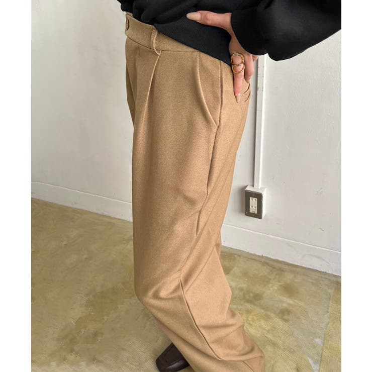 【柄と素材が選べる】ハイウエストセミワイドタックパンツ | Jewelobe | 詳細画像26 