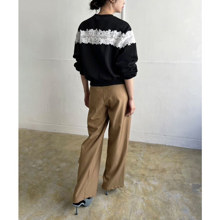 【柄と素材が選べる】ハイウエストセミワイドタックパンツ | Jewelobe | 詳細画像28 