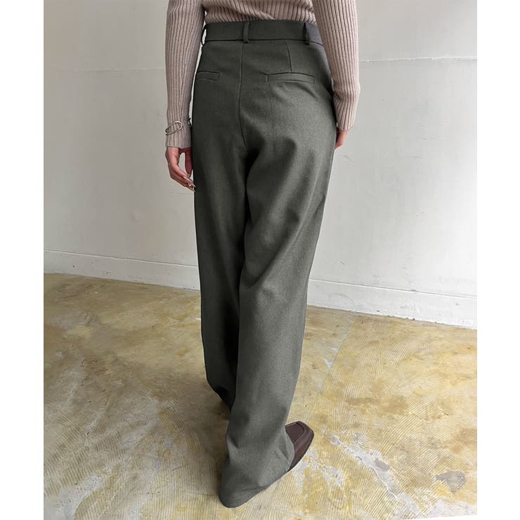 【柄と素材が選べる】ハイウエストセミワイドタックパンツ | Jewelobe | 詳細画像32 