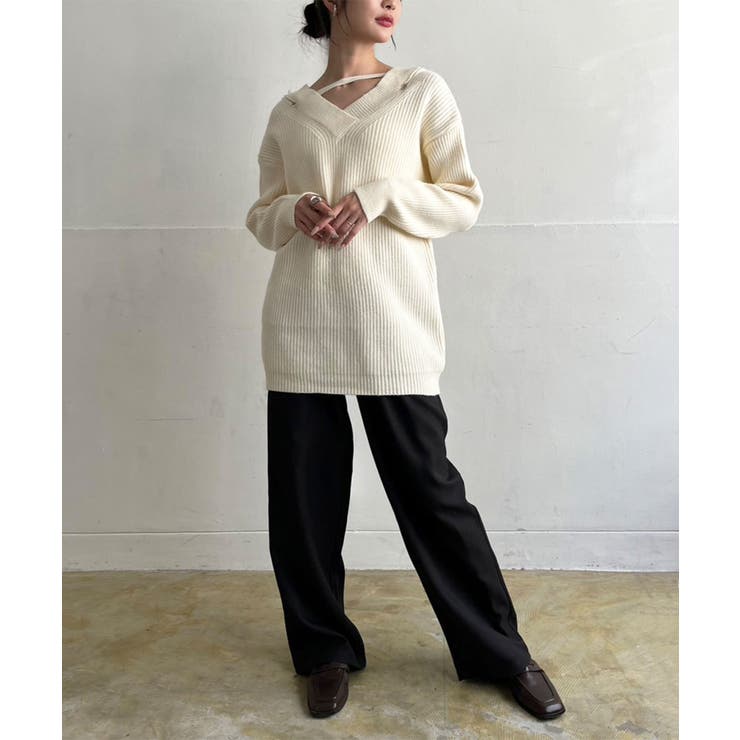 【柄と素材が選べる】ハイウエストセミワイドタックパンツ | Jewelobe | 詳細画像42 