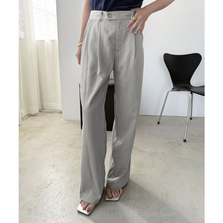 【柄と素材が選べる】ハイウエストセミワイドタックパンツ | Jewelobe | 詳細画像45 