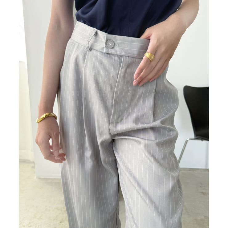 【柄と素材が選べる】ハイウエストセミワイドタックパンツ | Jewelobe | 詳細画像49 