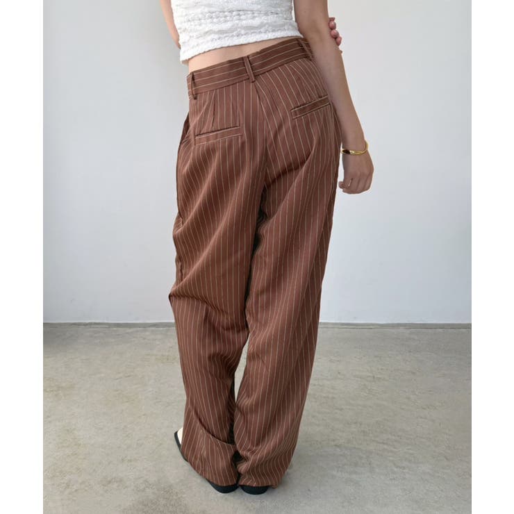 【柄と素材が選べる】ハイウエストセミワイドタックパンツ | Jewelobe | 詳細画像53 