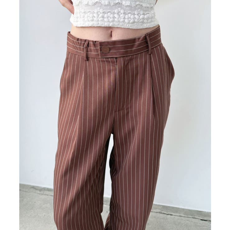 【柄と素材が選べる】ハイウエストセミワイドタックパンツ | Jewelobe | 詳細画像55 