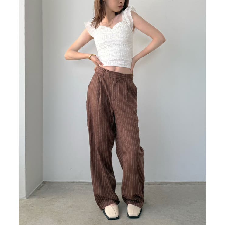 【柄と素材が選べる】ハイウエストセミワイドタックパンツ | Jewelobe | 詳細画像57 