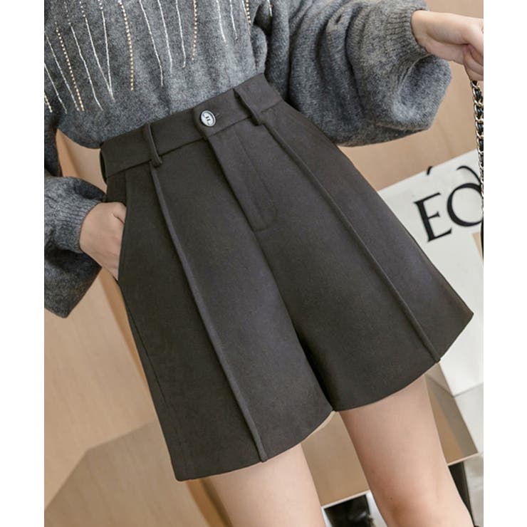 グレー | ピンタックピーチショートパンツ | Jewelobe