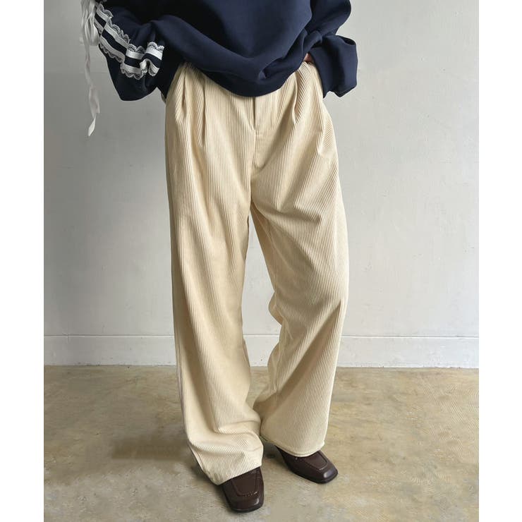 コーデュロイカラーワイドパンツ | Jewelobe | 詳細画像1 