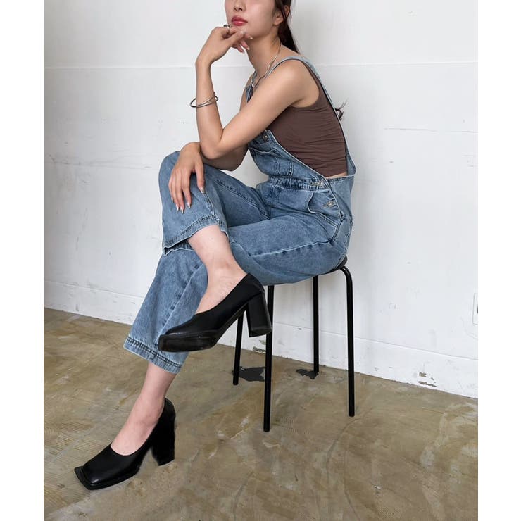 ワイドストレートデニムオーバーオール | Jewelobe | 詳細画像3 