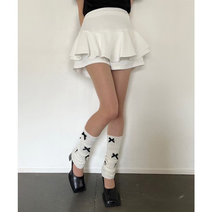 ホワイト | ダブルペプラムスカパン | Jewelobe