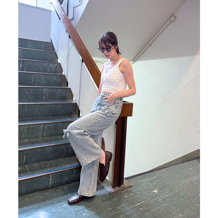 3リボンワイドデニムパンツ | Jewelobe | 詳細画像12 