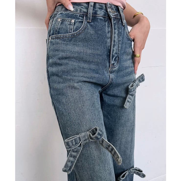 3リボンワイドデニムパンツ | Jewelobe | 詳細画像17 