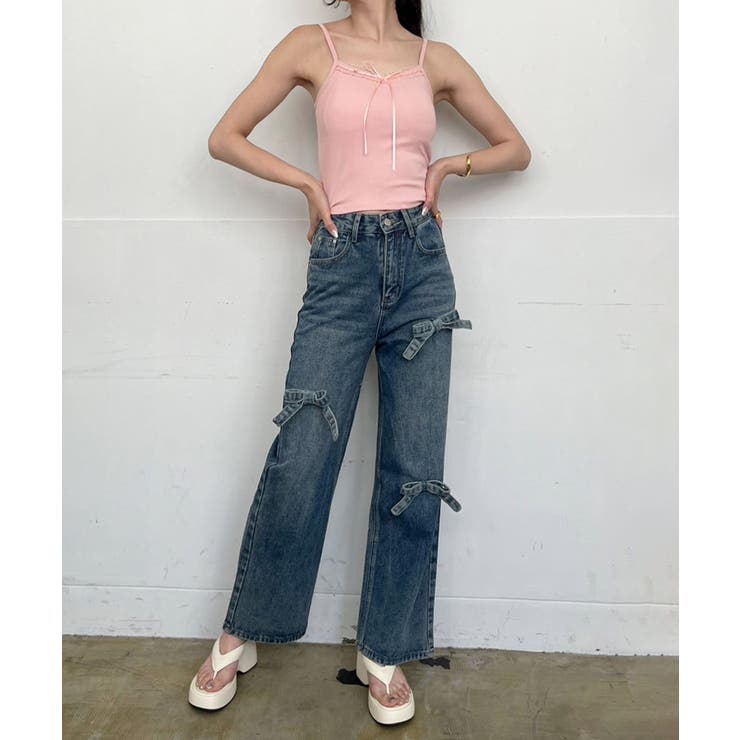 3リボンワイドデニムパンツ | Jewelobe | 詳細画像21 