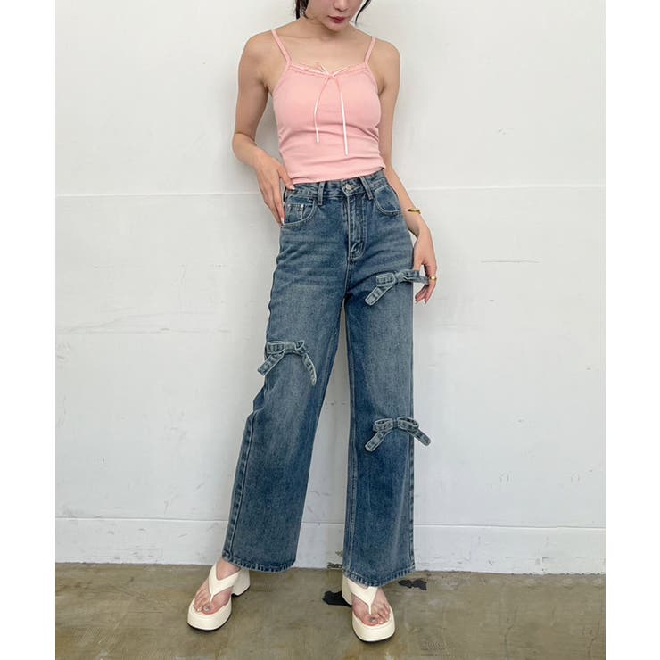 3リボンワイドデニムパンツ | Jewelobe | 詳細画像24 