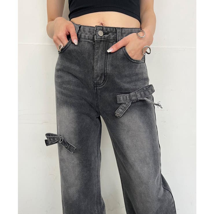 3リボンワイドデニムパンツ | Jewelobe | 詳細画像33 