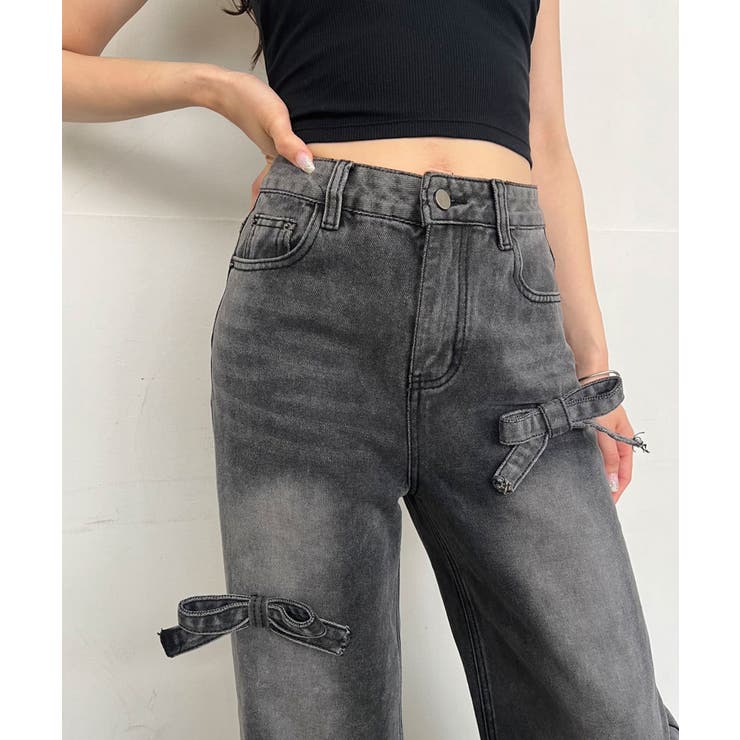 3リボンワイドデニムパンツ | Jewelobe | 詳細画像34 