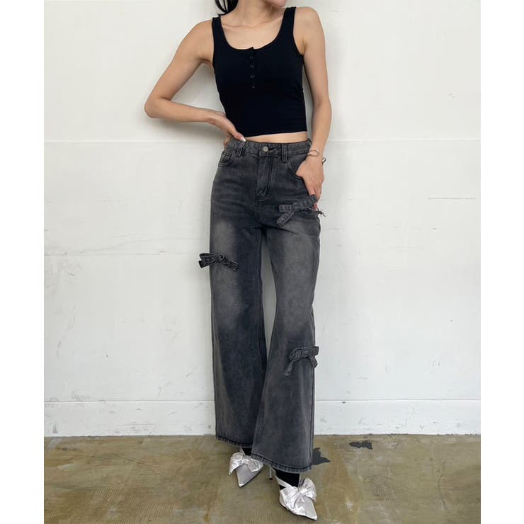 3リボンワイドデニムパンツ | Jewelobe | 詳細画像39 