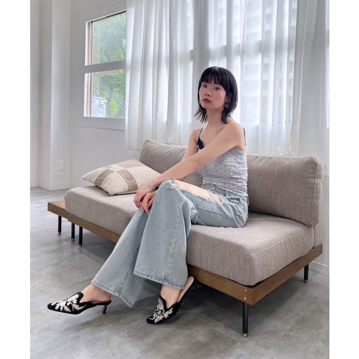 レースカバードダメージワイドデニムパンツ | Jewelobe | 詳細画像19 