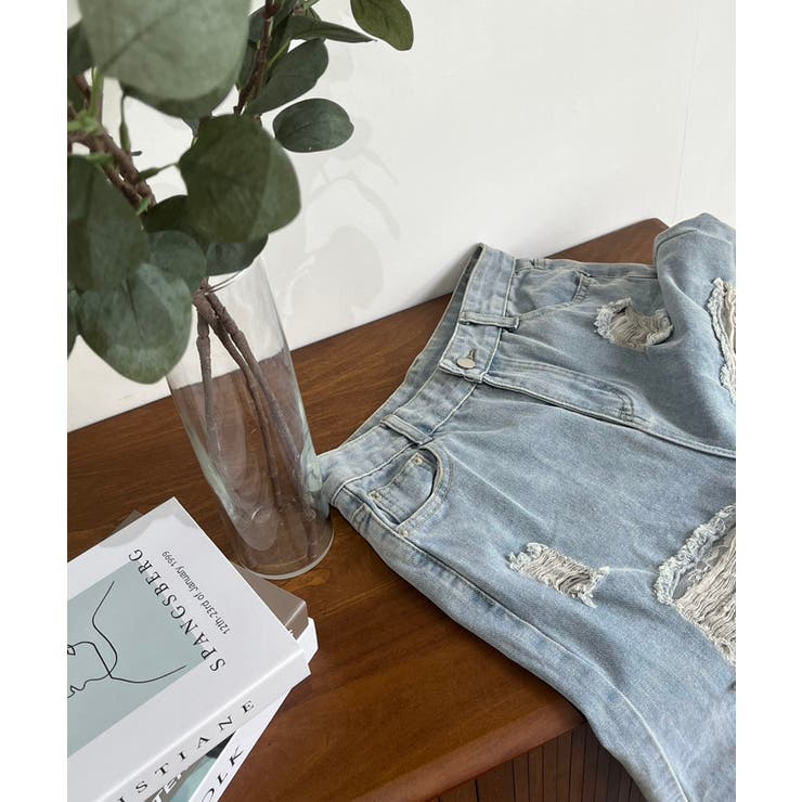 レースカバードダメージワイドデニムパンツ | Jewelobe | 詳細画像22 