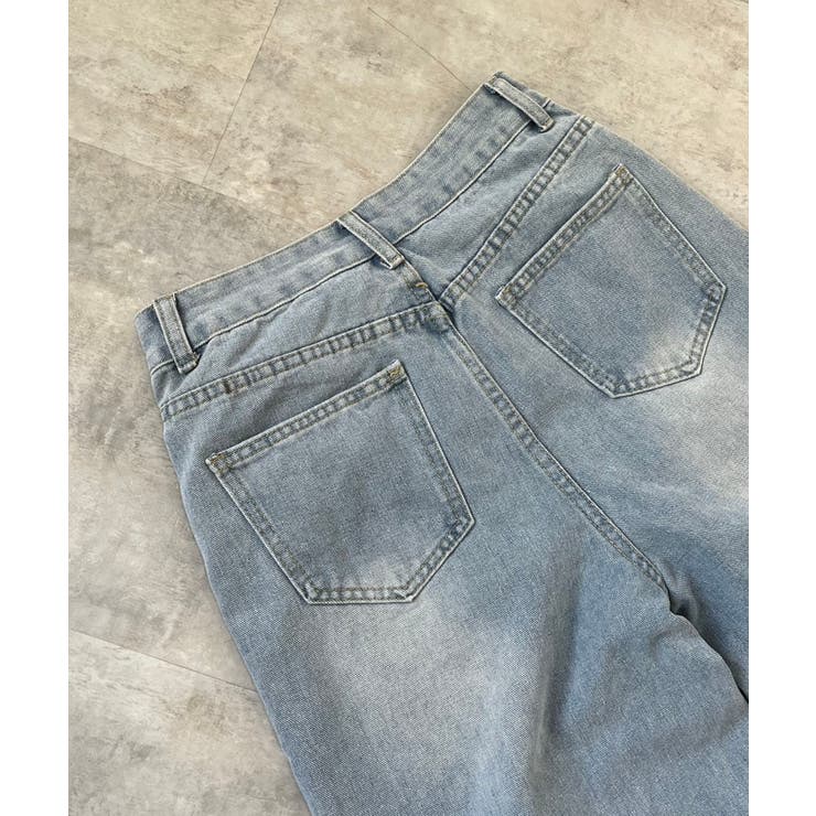 レースカバードダメージワイドデニムパンツ | Jewelobe | 詳細画像24 