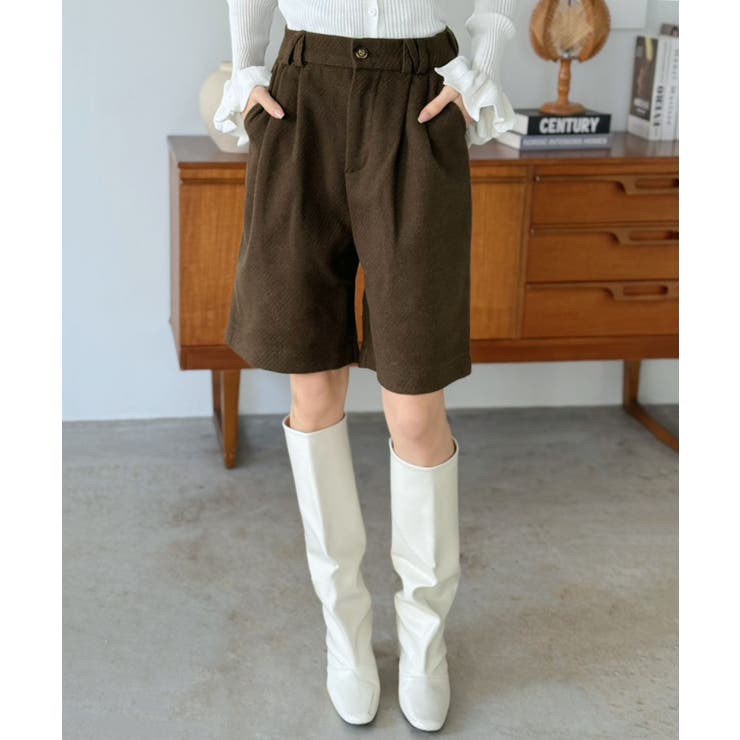 ウールタッチタックハーフパンツ | Jewelobe | 詳細画像12 