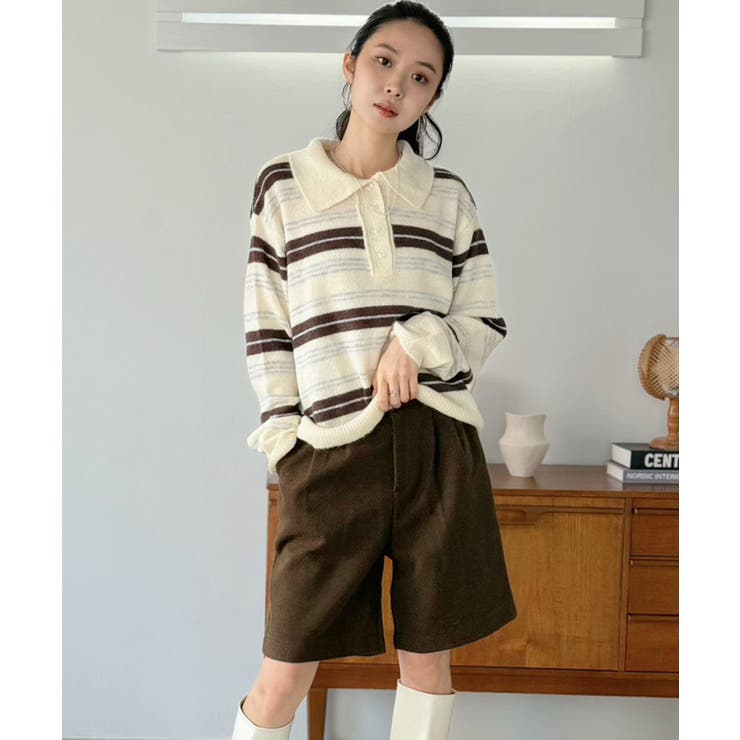 ウールタッチタックハーフパンツ | Jewelobe | 詳細画像18 