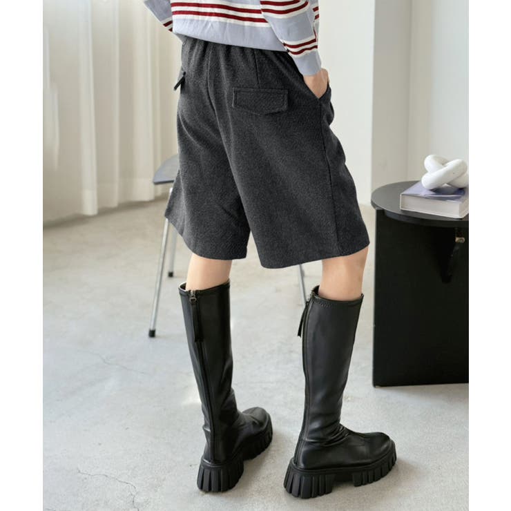 ウールタッチタックハーフパンツ | Jewelobe | 詳細画像3 