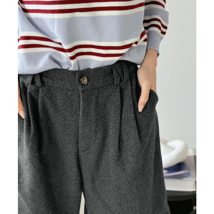 ウールタッチタックハーフパンツ | Jewelobe | 詳細画像6 