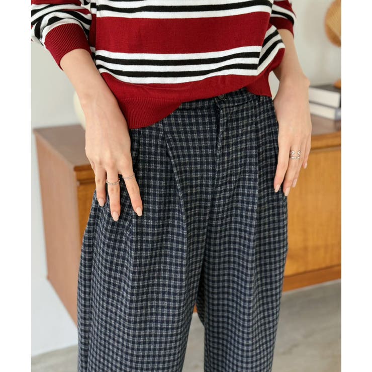 ウールタッチオーバーチェックワイドパンツ | Jewelobe | 詳細画像5 