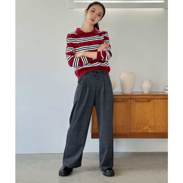 ウールタッチオーバーチェックワイドパンツ | Jewelobe | 詳細画像9 