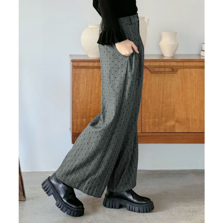 ストライプ×フロッキーハートワイドパンツ | Jewelobe | 詳細画像10 