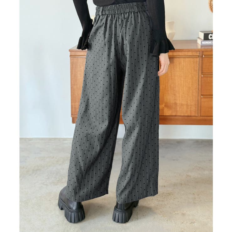 ストライプ×フロッキーハートワイドパンツ | Jewelobe | 詳細画像11 