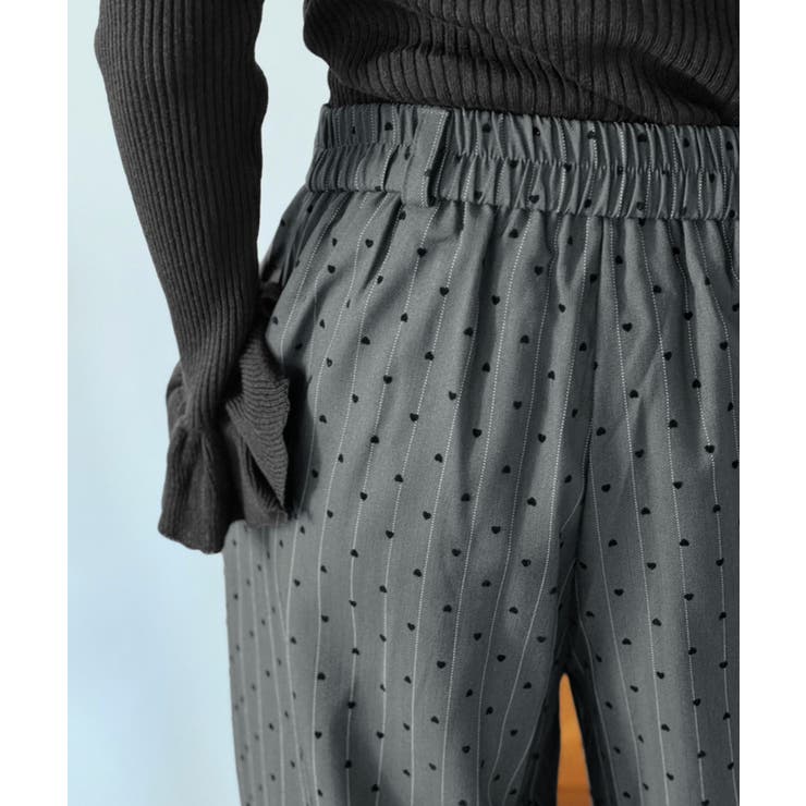 ストライプ×フロッキーハートワイドパンツ | Jewelobe | 詳細画像13 