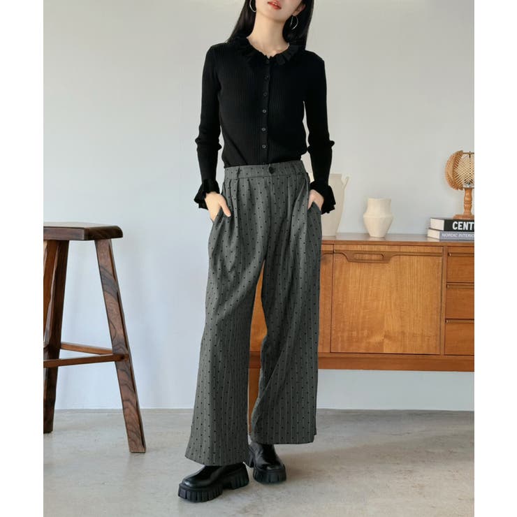 ストライプ×フロッキーハートワイドパンツ | Jewelobe | 詳細画像14 