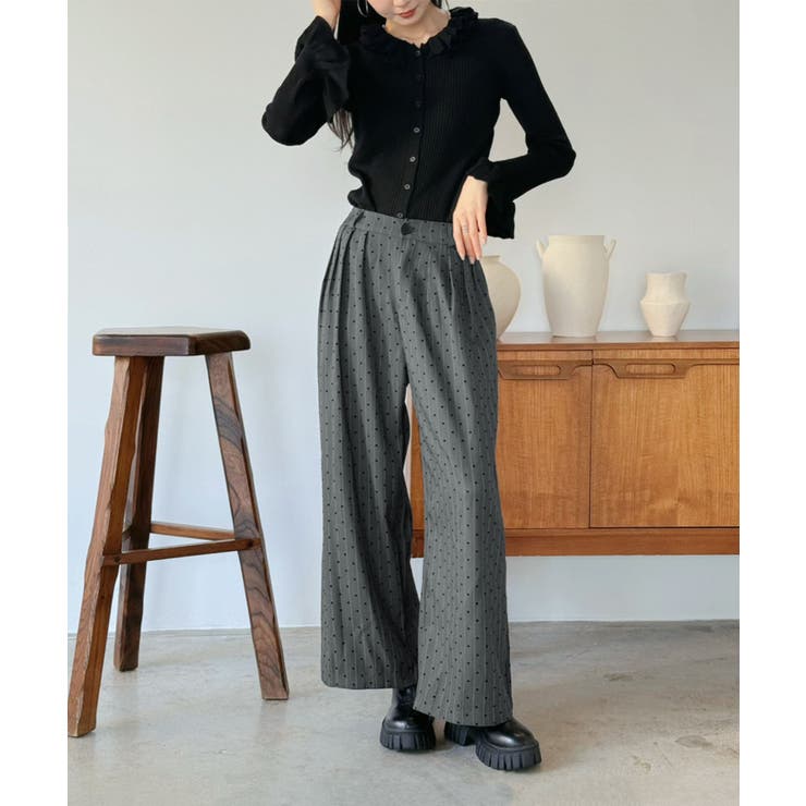 ストライプ×フロッキーハートワイドパンツ | Jewelobe | 詳細画像15 