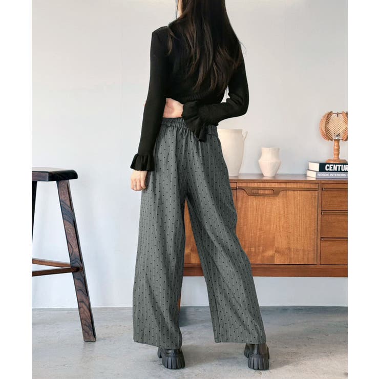 ストライプ×フロッキーハートワイドパンツ | Jewelobe | 詳細画像17 