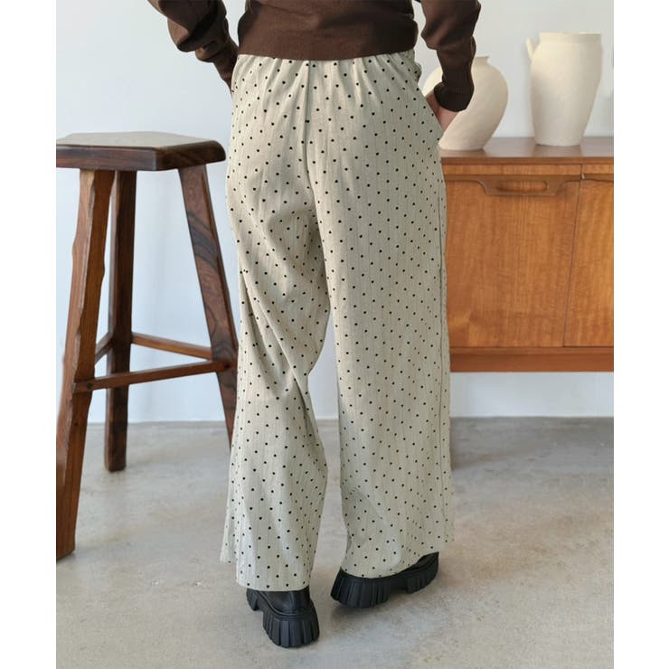 ストライプ×フロッキーハートワイドパンツ | Jewelobe | 詳細画像3 