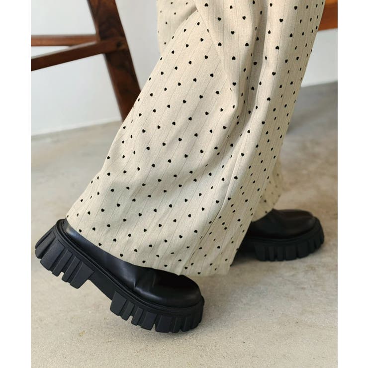 ストライプ×フロッキーハートワイドパンツ | Jewelobe | 詳細画像6 