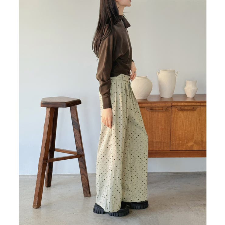 ストライプ×フロッキーハートワイドパンツ | Jewelobe | 詳細画像8 